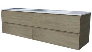Nevada Plus Vanity 1800mm Double Bowl Stadium Top Wall hung by Timberline, a Vanities for sale on Style Sourcebook