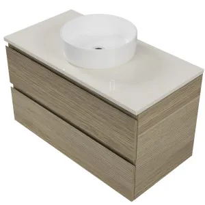 Nevada Plus Vanity 900mm Centre WG Basin SilkSurface AC Top Wall hung by Timberline, a Vanities for sale on Style Sourcebook