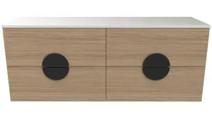 Oxbow Vanity 1500mm Centre WG Basin SilkSurface AC Top Wall hung by Timberline, a Vanities for sale on Style Sourcebook