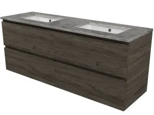 Oxbow Vanity 1500mm Double WG Basins SilkSurface UC Top Wall hung by Timberline, a Vanities for sale on Style Sourcebook