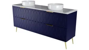 Sutherland House Vanity 1800mm Double WG Basins SilkSurface AC Top On Legs by Timberline, a Vanities for sale on Style Sourcebook