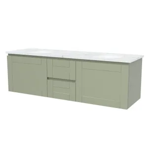 Victoria Vanity 1500mm Double WG Basins SilkSurface UC Top Wall hung by Timberline, a Vanities for sale on Style Sourcebook