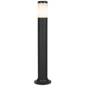 Telbix Kenra Durable Cylindrical Outdoor Bollard Light with Frosted Resin Diffuser Black by Telbix, a Outdoor Lighting for sale on Style Sourcebook