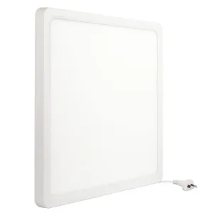 Telbix Lunos Square White Frame Dimmable 3CCT LED Oyster Light with Flex and Plug Large by Telbix, a LED Lighting for sale on Style Sourcebook