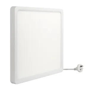 Telbix Lunos Square White Frame Dimmable 3CCT LED Oyster Light with Flex and Plug Medium by Telbix, a LED Lighting for sale on Style Sourcebook