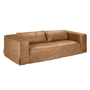 Pomona 3 Seater Sofa - Light Brown Leather by CAFE Lighting & Living, a Sofas for sale on Style Sourcebook