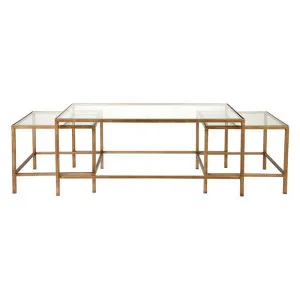 Cocktail Glass Nesting Coffee Table - Antique Gold by CAFE Lighting & Living, a Coffee Table for sale on Style Sourcebook