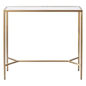 Chloe Rippled Glass Console Table - Small Gold by CAFE Lighting & Living, a Console Table for sale on Style Sourcebook