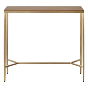 Chloe Timber Console Table - Small Gold by CAFE Lighting & Living, a Console Table for sale on Style Sourcebook