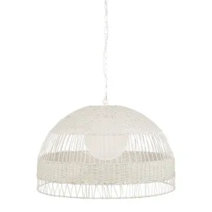 Fortaleza Rattan Pendant - Large White by CAFE Lighting & Living, a Pendant Lighting for sale on Style Sourcebook