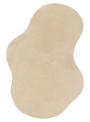 Viveca Beige Irregular Shape Washable Rug by Miss Amara, a Contemporary Rugs for sale on Style Sourcebook