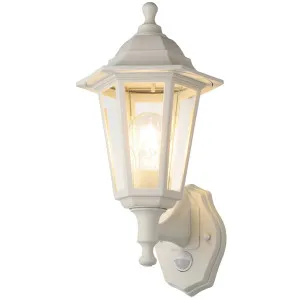 Eglo Duanera Wall Light with Sensor White by Eglo, a Outdoor Lighting for sale on Style Sourcebook