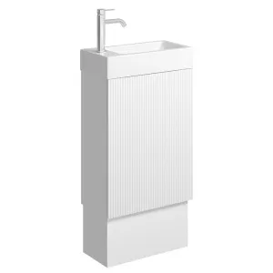 Minka 450 Vanity on Kickboard, No Overflow, Satin White by Fienza, a Vanities for sale on Style Sourcebook