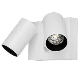 Martec Capri 18W LED Double Head Spotlight with Sensor White by Martec, a Outdoor Lighting for sale on Style Sourcebook