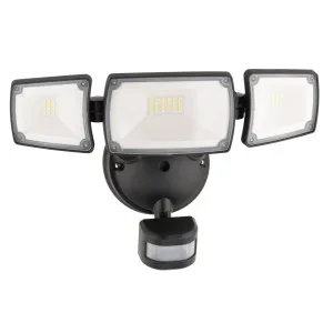 Mercator Onyx Security LED Floodlight with Sensor IP54 Triple by Mercator, a Outdoor Lighting for sale on Style Sourcebook