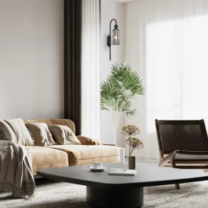 CLA Flauta Ribbed Glass Cylinder Wall Light with Curved Top Smokey Black by Compact Lamps Australia, a Wall Lighting for sale on Style Sourcebook