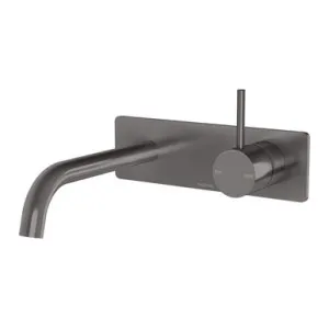 Vivid Slimline Up Basin Or Bath Wall Mixer Set Brushed Carbon Lead Free In Grey By Phoenix by PHOENIX, a Bathroom Taps & Mixers for sale on Style Sourcebook