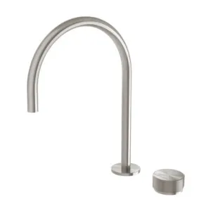 Axia Hob Sink Mixer Set 220mm Gooseneck Lead Free In Brushed Nickel By Phoenix by PHOENIX, a Kitchen Taps & Mixers for sale on Style Sourcebook
