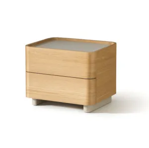 Xara 2 Drawer Bedside Natural Ash & Warm Grey by Seek & Ramble, a Bedside Tables for sale on Style Sourcebook