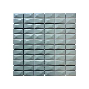 Trinket Rise Sage Embossed Matt Mosaic Tile by null, a Mosaic Tiles for sale on Style Sourcebook