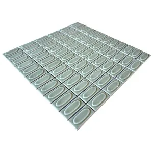 Trinket Drumlin Sage Embossed Gloss Mosaic Tile by null, a Mosaic Tiles for sale on Style Sourcebook