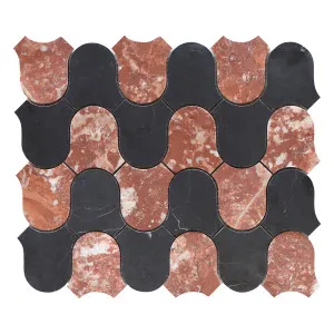 Toru Natural Marble Clyde Montecchio & Nero Mix Honed Mosaic by null, a Mosaic Tiles for sale on Style Sourcebook