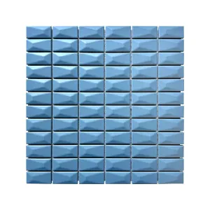 Trinket Rise Blue Embossed Matt Mosaic Tile by null, a Mosaic Tiles for sale on Style Sourcebook