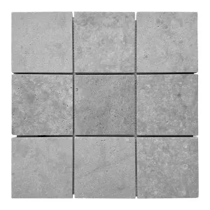 Mineral Natural Travertine Square Grey Honed Mosaic by null, a Mosaic Tiles for sale on Style Sourcebook