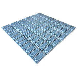 Trinket Drumlin Blue Embossed Gloss Mosaic Tile by null, a Mosaic Tiles for sale on Style Sourcebook