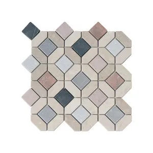 Zahri Natural Marble Multicolour Mix Honed Mosaic by null, a Mosaic Tiles for sale on Style Sourcebook