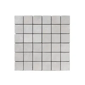Bedrock Natural Limestone Square French Grey Honed Mosaic by null, a Mosaic Tiles for sale on Style Sourcebook
