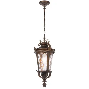 Telbix Pedral Large Outdoor Lantern Pendant with Textured Glass and Multiple Suspension Bronze by Telbix, a Pendant Lighting for sale on Style Sourcebook