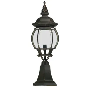 Flinders Classic Outdoor Pillar Mount in Antique Bronze Medium by Lighting Inspirations, a Outdoor Lighting for sale on Style Sourcebook