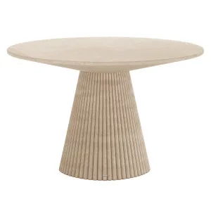 Xander 120cm Fluted Outdoor Concrete Dining Table in Ivory by Luxo Outdoors, a Tables for sale on Style Sourcebook