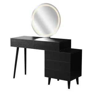 Demetria Dressing Table with LED Touch Mirror in Light Black by Luxo Furniture, a Dressing Tables for sale on Style Sourcebook