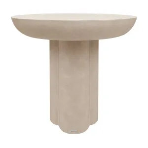 Jareth Round Concrete Outdoor Entry Table in Ivory by Luxo Outdoors, a Tables for sale on Style Sourcebook