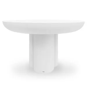 Oberon 120cm Round Outdoor Concrete Dining Table in White by Luxo Outdoors, a Tables for sale on Style Sourcebook