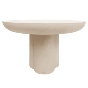 Oberon 120cm Round Outdoor Concrete Dining Table in Ivory by Luxo Outdoors, a Tables for sale on Style Sourcebook