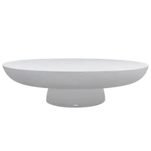 Cassius Oval Outdoor Concrete Coffee Table in White by Luxo Outdoors, a Tables for sale on Style Sourcebook