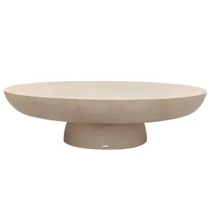 Cassius Oval Outdoor Concrete Coffee Table in Ivory by Luxo Outdoors, a Tables for sale on Style Sourcebook