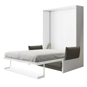 Luxo Byron Sofa Foldout Queen Wall Bed White & Grey by Luxo Furniture, a Beds & Bed Frames for sale on Style Sourcebook