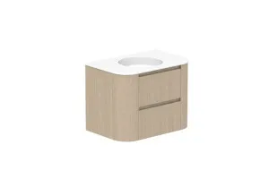 Thea 750 Wall Hung Centre Bowl, Wall Hung, Coastal Oak, Matte Ceramic by ADP, a Vanities for sale on Style Sourcebook