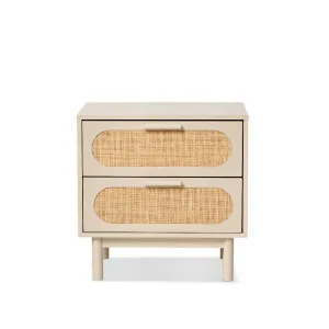 Canyon Two Drawer Bedside Table - Beige/Natural - Mocka by Mocka., a Dressers & Chests of Drawers for sale on Style Sourcebook