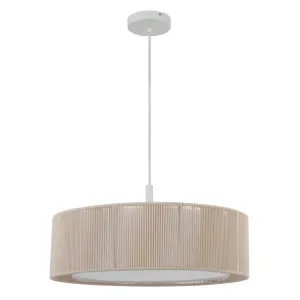Telbix Cusco Scandinavian Pendant with Soft Woven Fabric Shade Medium by Telbix, a Pendant Lighting for sale on Style Sourcebook