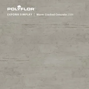Expona Simplay - Warm Cracked Concrete by Expona Simplay, a Medium Neutral Vinyl for sale on Style Sourcebook