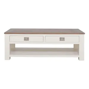Hyatt Coffee Table 130cm in Mindi Dark Driftwood / Mangowood Ivory by OZ Design, a Coffee Table for sale on Style Sourcebook