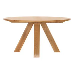 Leola Round Dining Table 150cm in Sandblast Oak by OZ Design, a Dining Tables for sale on Style Sourcebook