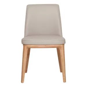 Hayes Dining Chair in Leather Light Mocha / Clear by OZ Design, a Dining Chairs for sale on Style Sourcebook