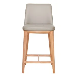 Hayes Bar Chair in Leather Light Mocha / Clear by OZ Design, a Bar Stools for sale on Style Sourcebook
