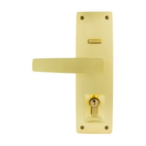 Trilock Urban Aurora Double Cylinder Entrance Lever Set in Satin  Brass by Gainsborough, a Door Hardware for sale on Style Sourcebook